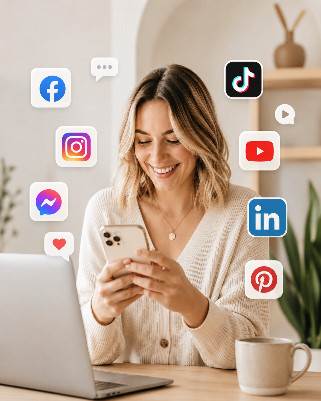 Stratégie réseaux sociaux Yelram : contenu organique et publicité