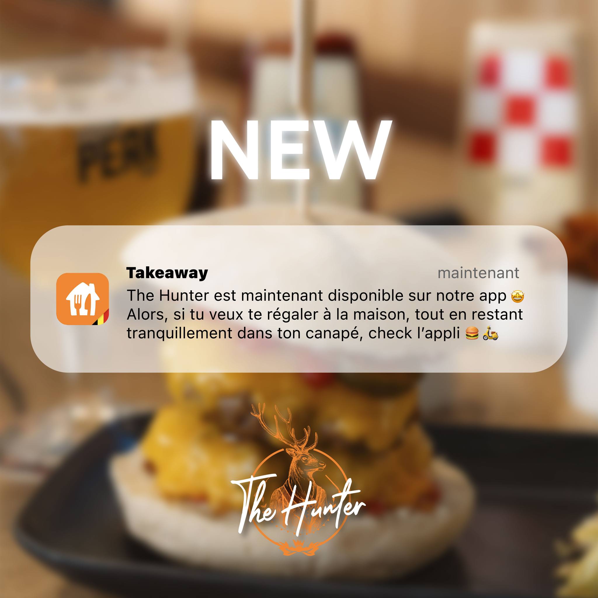Publicit&eacute; The Hunter disponible sur Takeaway, cr&eacute;ation Yelram